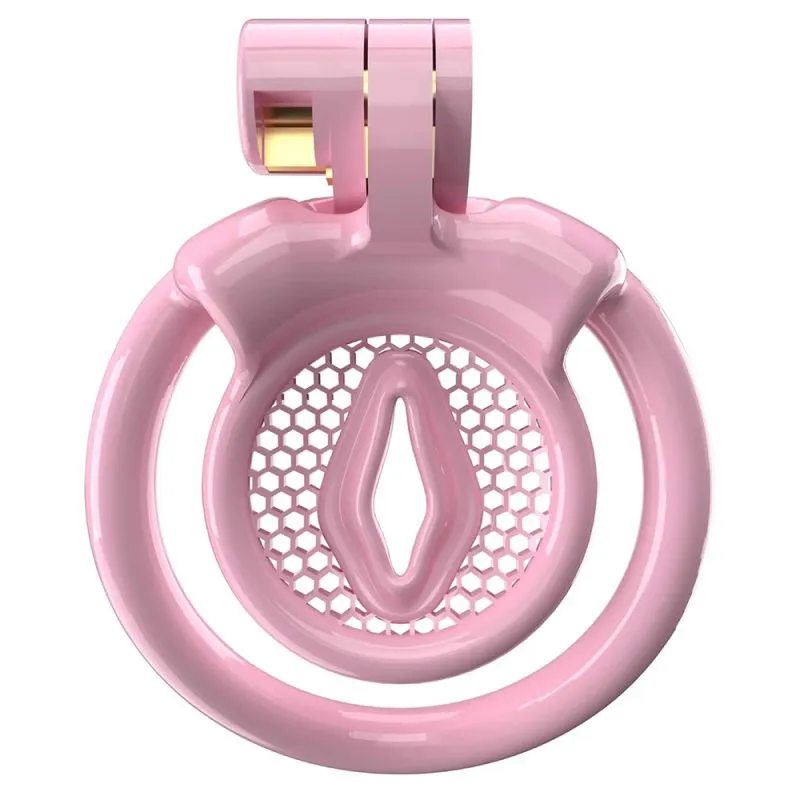 CockLock Cage Extra Plate Sissy Reduct 0.5 x 3 cm Rose